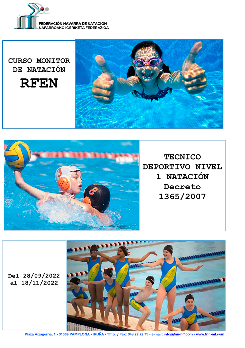 Curso Monitor de Nataci&oacute;n Nivel I, Fase Espec&iacute;fica